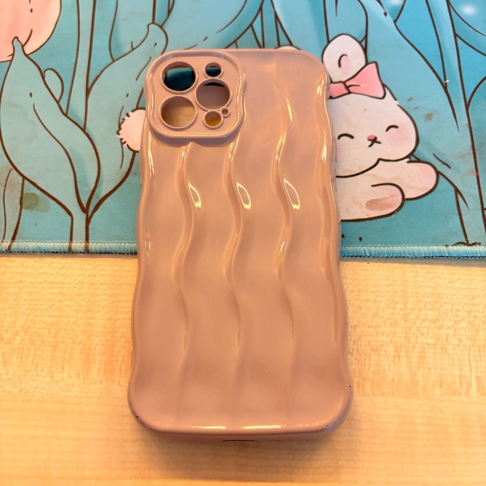 Wavy Gloss Soft Phone Case Pink – iPhone 12 Pro Max